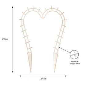 Шпалера, 29×27×0.3 см, пластик, цвет МИКС, «Сердечко»