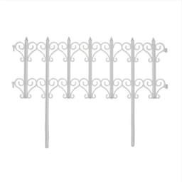 Ограждение декоративное, 25×180 см, 5 секций, пластик, белое, «Классика»