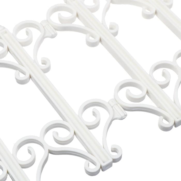 Ограждение декоративное, 25×180 см, 5 секций, пластик, белое, «Классика»