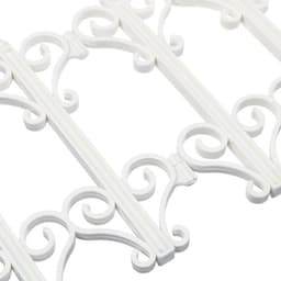 Ограждение декоративное, 25×180 см, 5 секций, пластик, белое, «Классика»