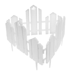 Ограждение декоративное, 25×170 см, 5 секций, пластик, белое, «Чудный сад»