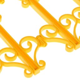 Ограждение декоративное, 25×180 см, 5 секций, пластик, жёлтое, «Классика»