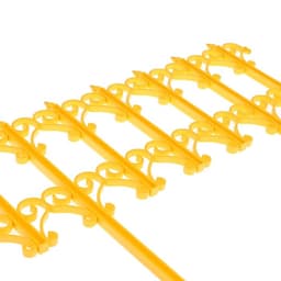 Ограждение декоративное, 25×180 см, 5 секций, пластик, жёлтое, «Классика»