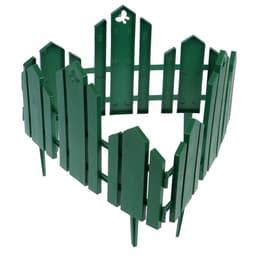 Ограждение декоративное, 25×170 см, 5 секций, пластик, зелёное, «Чудный сад»