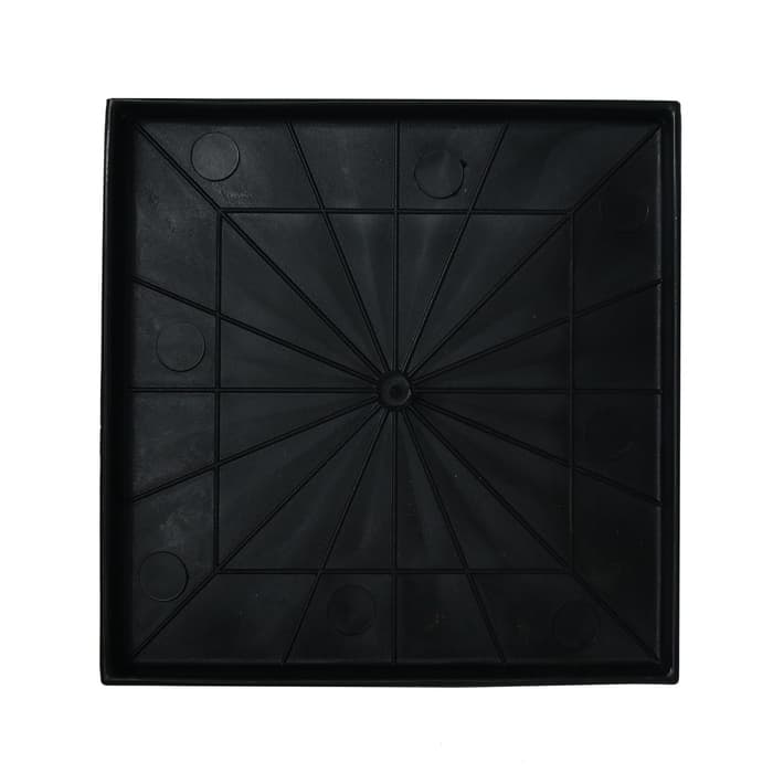 Поддон для рассады, 21×21×1.7 см, пластик, чёрный