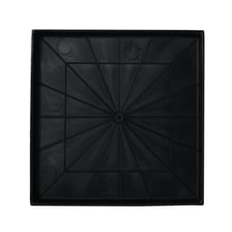 Поддон для рассады, 21×21×1.7 см, пластик, чёрный