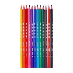 Карандаши цветные 12 цветов BIC, детские, заточенные, шестигранные, пластиковые