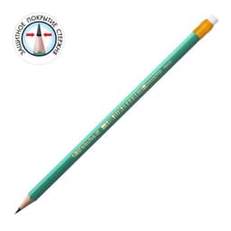 Карандаш чернографитный BIC. Evolution, НВ, c ластиком, шестигранный, пластиковый, зелёный корпус