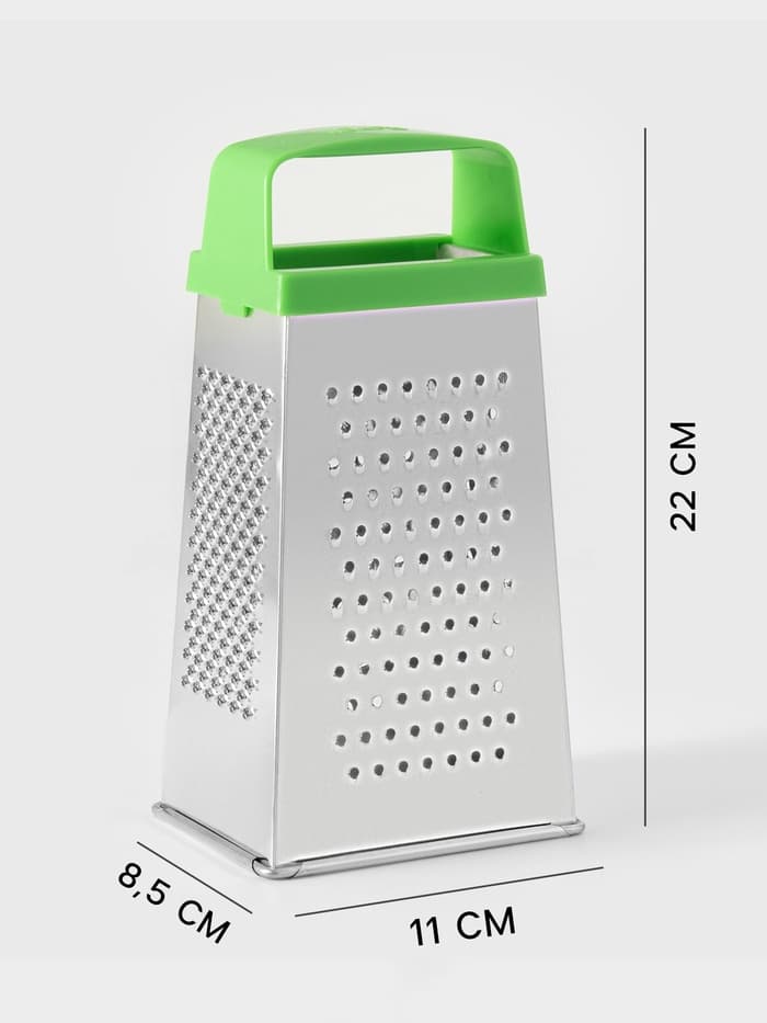 Тёрка КВАРЦ «Универсал», 4 грани, 11×8.5×22 см, металл, МИКС