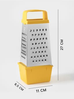 Тёрка с контейнером КВАРЦ «Комфорт», 4 грани, 450 мл, 11×8.5×27 см, металл, МИКС