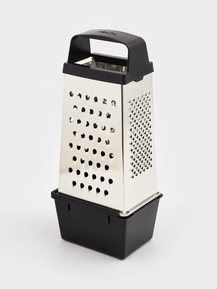 Тёрка с контейнером КВАРЦ «Комфорт», 4 грани, 450 мл, 11×8.5×27 см, металл, МИКС