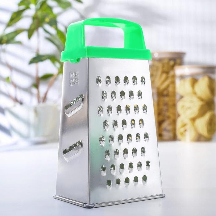 Тёрка Доляна, 4 грани, 11×8.5×22 см, металл, МИКС