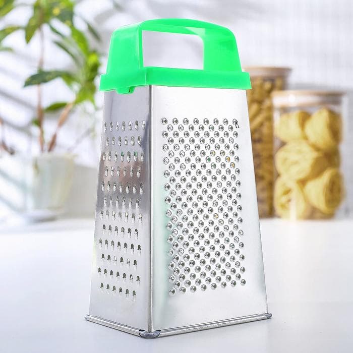 Тёрка Доляна, 4 грани, 11×8.5×22 см, металл, МИКС