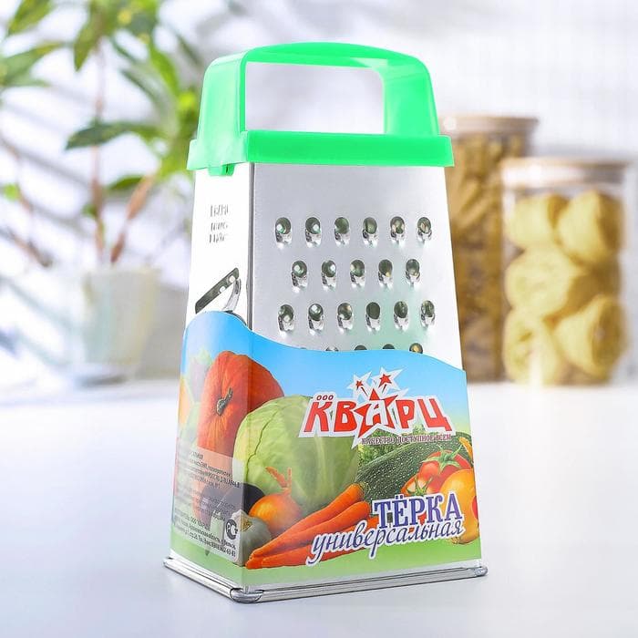 Тёрка Доляна, 4 грани, 11×8.5×22 см, металл, МИКС