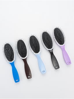 Расчёска массажная, 6×22 см, металлические зубчики, МИКС