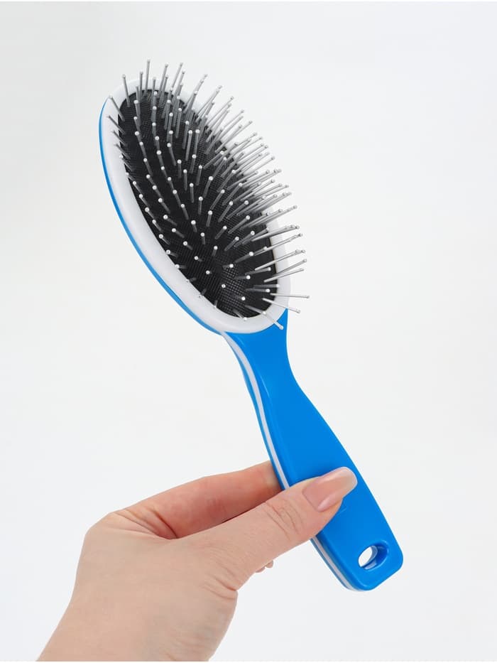 Расчёска массажная, 6×22 см, металлические зубчики, МИКС