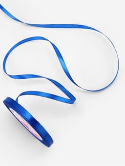 Лента атласная, 6 мм, 23±1 м, синяя №40