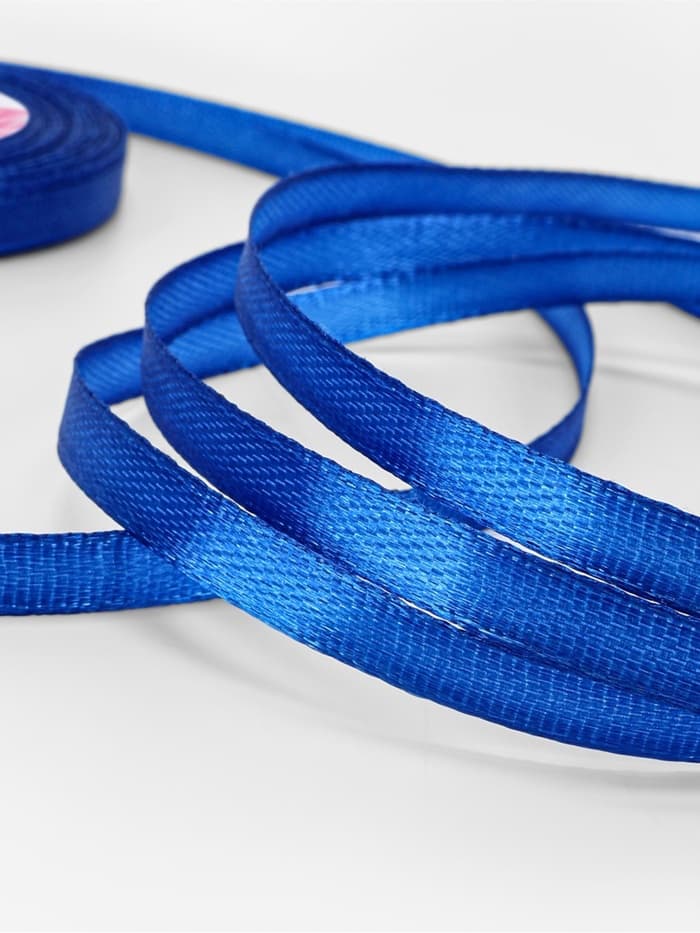 Лента атласная, 6 мм, 23±1 м, синяя №40