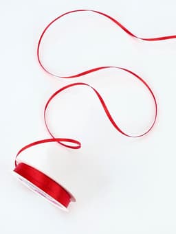 Лента атласная, 3 мм, 45±1 м, красная №26