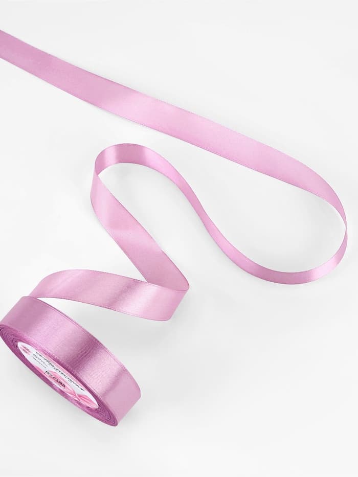 Лента атласная, 20 мм, 23±1 м, светло-сиреневая №45