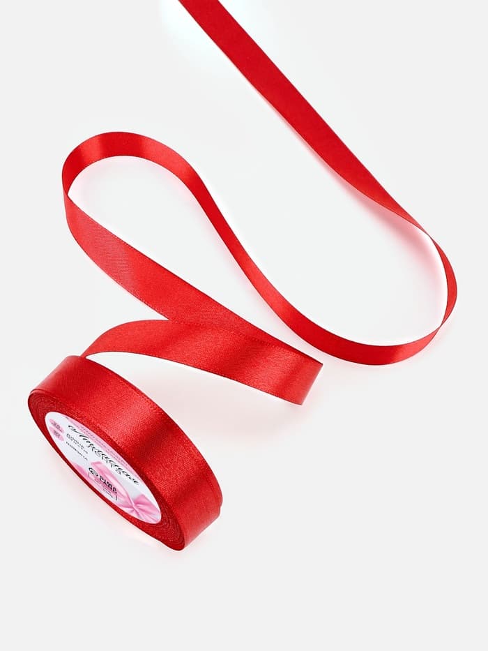 Лента атласная, 20 мм, 23±1 м, красная №26