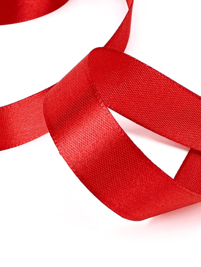 Лента атласная, 20 мм, 23±1 м, красная №26