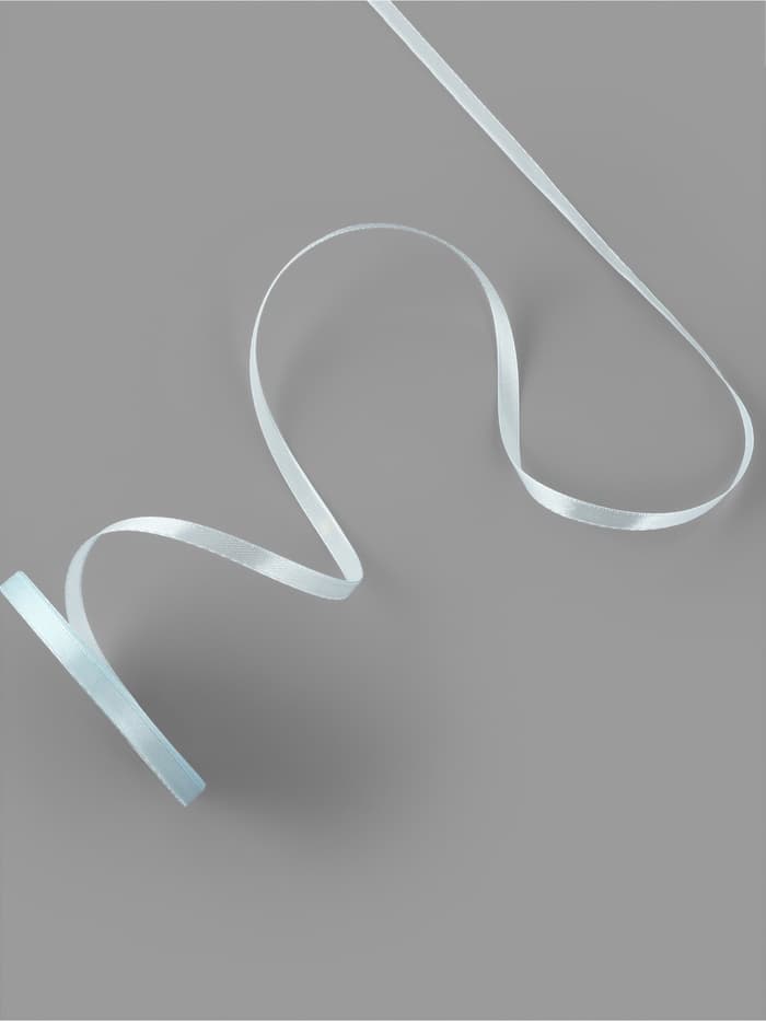 Лента атласная, 6 мм, 23±1 м, нежно-голубая №13