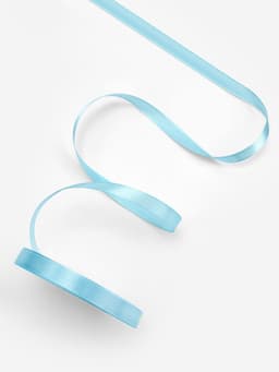 Лента атласная, 10 мм, 23±1 м, голубая №211