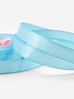 Лента атласная, 10 мм, 23±1 м, голубая №211