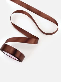 Лента атласная, 20 мм, 23±1 м, коричневая