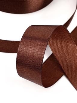 Лента атласная, 20 мм, 23±1 м, коричневая