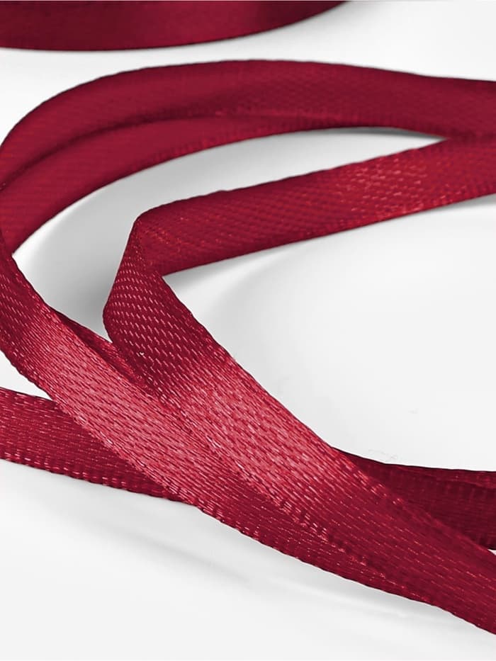 Лента атласная, 6 мм, 23±1 м, бордовая №37
