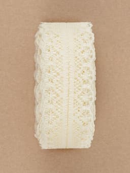 Кружево капроновое, 30 мм × 10±1 м, молочное