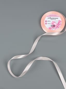 Лента атласная, 10 мм, 23±1 м, пастельно-розовая