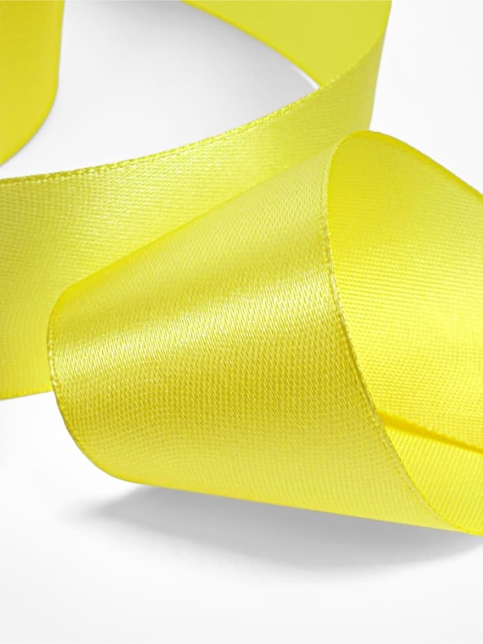 Лента атласная, 40 мм, 23±1 м, жёлтая