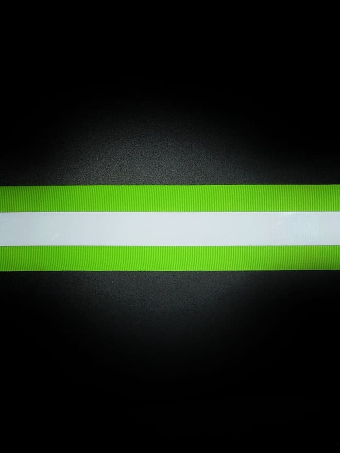 Светоотражающая лента-стропа, 40 мм, 5±1 м, салатовая