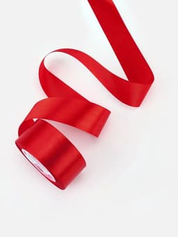 Лента атласная, 40 мм, 23±1 м, красная №26