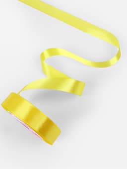 Лента атласная, 20 мм, 23±1 м, жёлтая №15