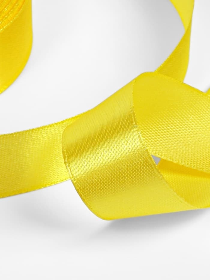 Лента атласная, 20 мм, 23±1 м, жёлтая №15