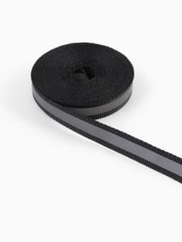 Светоотражающая лента-стропа, 10 мм, 5±1 м, чёрная