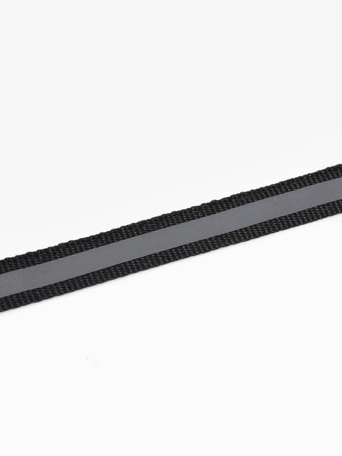 Светоотражающая лента-стропа, 10 мм, 5±1 м, чёрная