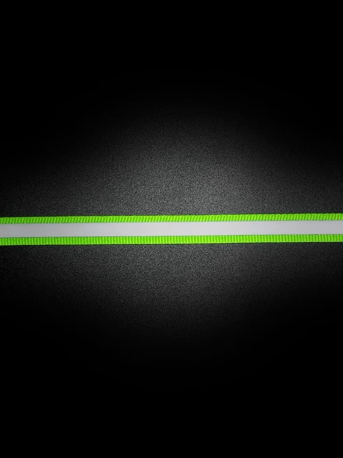 Светоотражающая лента-стропа, 10 мм, 5±1 м, салатовая