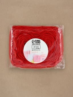 Кружево капроновое, 30 мм × 10 ± 1 м, цвет красный