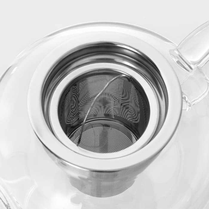 Чайник заварочный «Калиопа», 1 л, металлическое сито, стекло