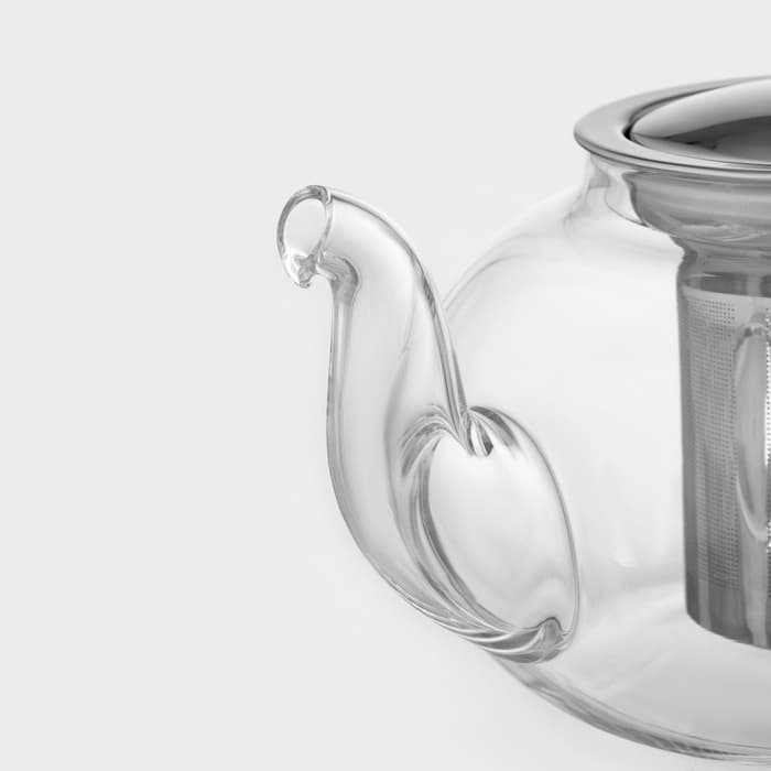 Чайник заварочный «Калиопа», 1 л, металлическое сито, стекло