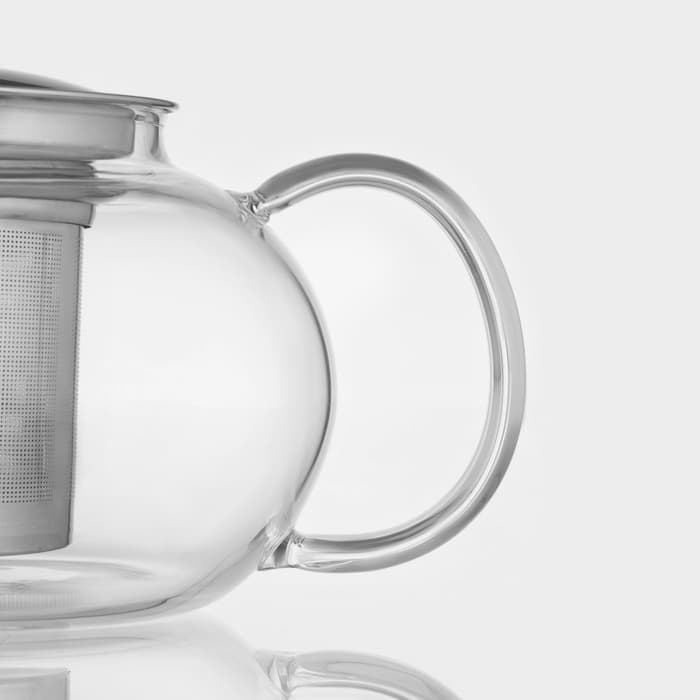 Чайник заварочный «Калиопа», 1 л, металлическое сито, стекло
