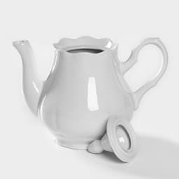 Чайник заварочный Добрушский завод «Романс», 1.75 л, фарфор, белый