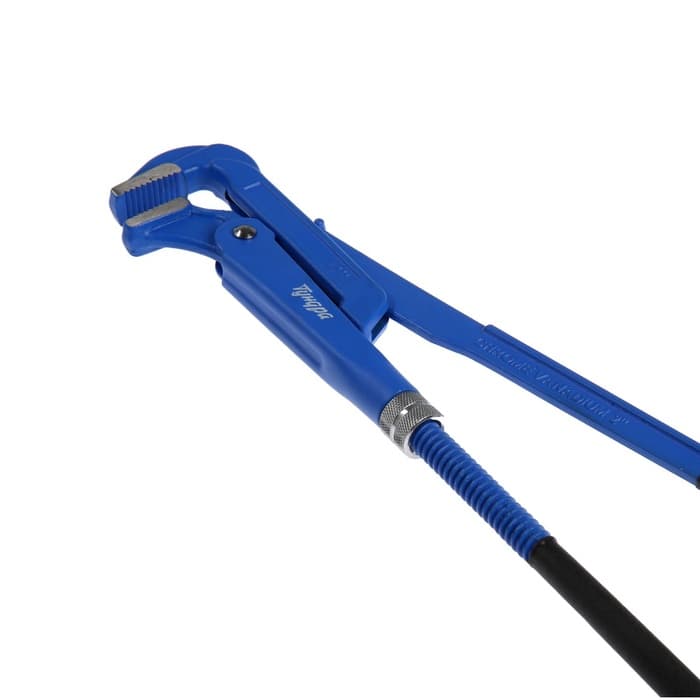 Ключ трубный рычажный ТУНДРА, плоский зажим 90°, раскрытие до 65 мм, №3, 2"