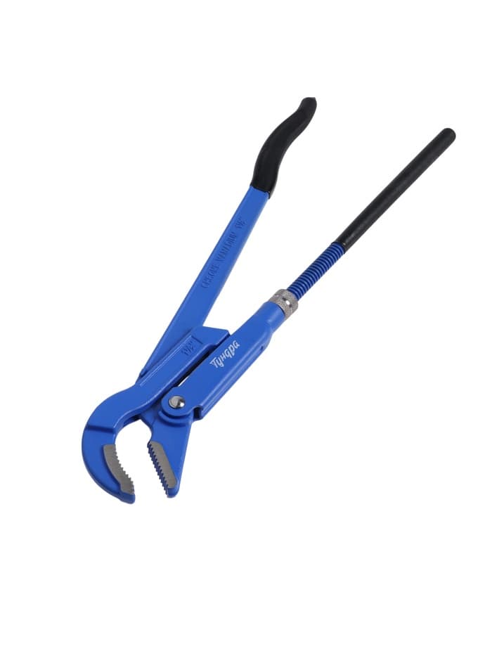 Ключ трубный рычажный ТУНДРА, полукруглый зажим 45°, раскрытие до 50 мм, №2, 1 1/2"