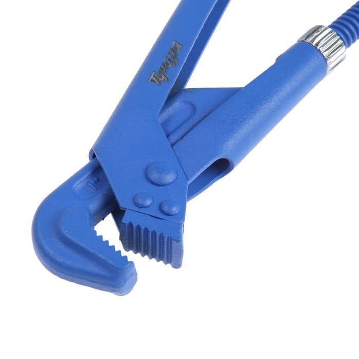 Ключ трубный рычажный ТУНДРА, плоский зажим 90°, раскрытие до 35 мм, №1, 1"